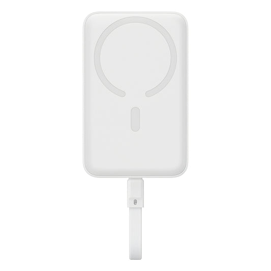 Externer Akku Wireless Baseus Magnetic Mini, 10000mAh, 30W, PD + FQI, 1 x QI - 2 x USB-C, Weiß P1002210B223-00
