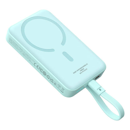 Batterie Externe Sans Fil Baseus Magnetic Mini, 10000mAh, 30W, PD + FQI, 1 x Lightning - 1 x QI - 1 x USB-C, Bleue P1002210B333-00
