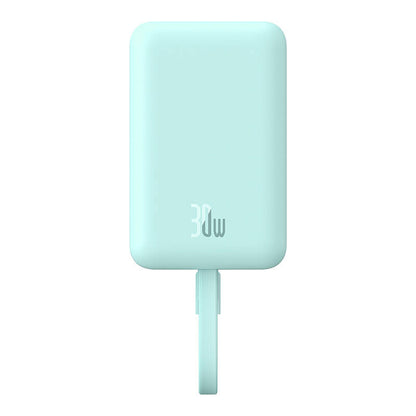 Batterie Externe Sans Fil Baseus Magnetic Mini, 10000mAh, 30W, PD + FQI, 1 x Lightning - 1 x QI - 1 x USB-C, Bleue P1002210B333-00
