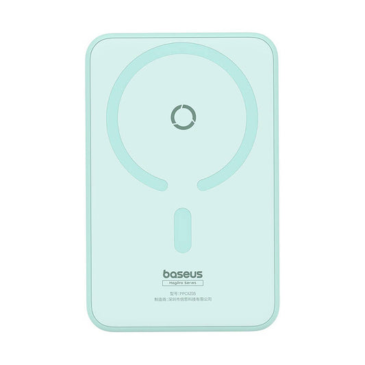 Batterie Externe Sans Fil Baseus MagPro PPCXZ05, 5000mAh, 20W, PD + FQI, 1 x QI - 1 x USB-C, Vert P10064101333-00