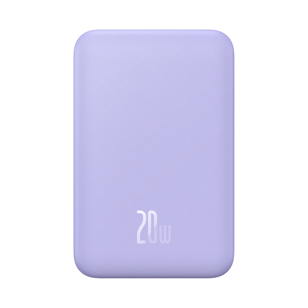 Batterie Externe Sans Fil Baseus Magnetic Mini, 20000mAh, 20W, PD + FQI, 1 x QI - 1 x USB-C, Mauve PPCX150005