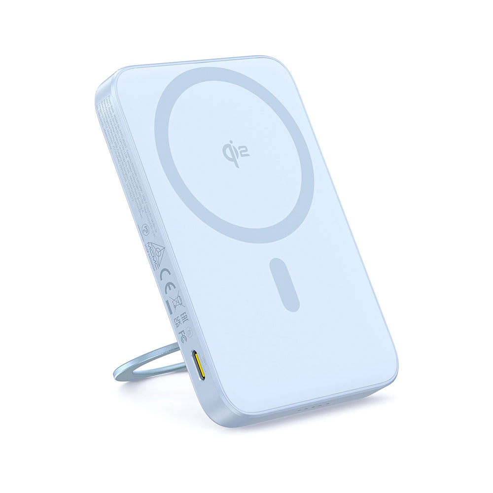 Externer Wireless-Akku Baseus PicoGo, 5000mAh, 20W, PD + FQI, 1 x QI - 1 x USB-C, Blau P10076800313-00