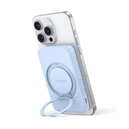 Externer Wireless-Akku Baseus PicoGo, 5000mAh, 20W, PD + FQI, 1 x QI - 1 x USB-C, Blau P10076800313-00