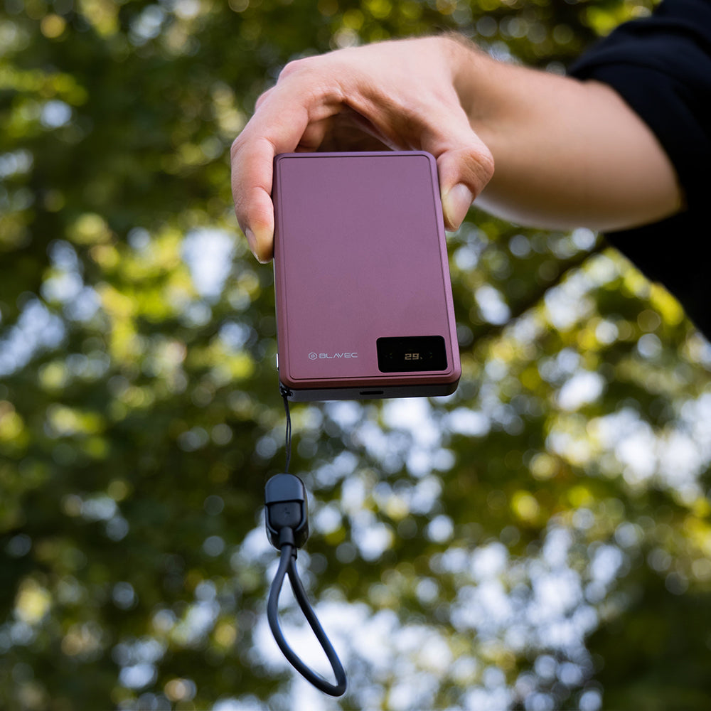 Batterie externe sans fil Blavec BJ-03 Slim, 10 000 mAh, 22,5 W, PD + FQI, 1 x QI - 1 x USB-C, violet
