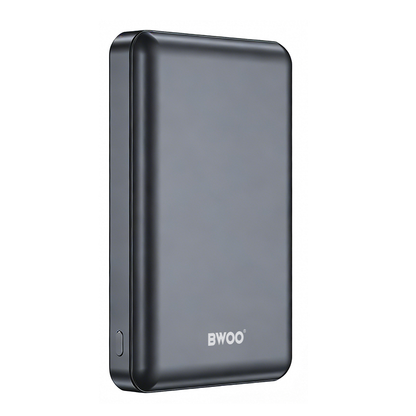 Batterie Externe Sans Fil BWOO BO-P82, 10000mAh, 22,5W, PD + FQI, 1 x QI - 1 x USB-C, Gris