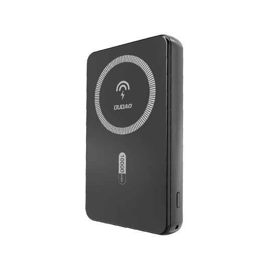 Wireless External Battery Dudao K14S, 5000mAh, 20W, QC + PD + FQI, 1 x QI - 1 x USB-A - 1 x USB-C, Black