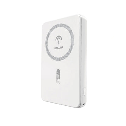 Wireless Externe Batterie Dudao K14S, 5000mAh, 20W, QC + PD + FQI, 1 x QI - 1 x USB-A - 1 x USB-C, Weiß