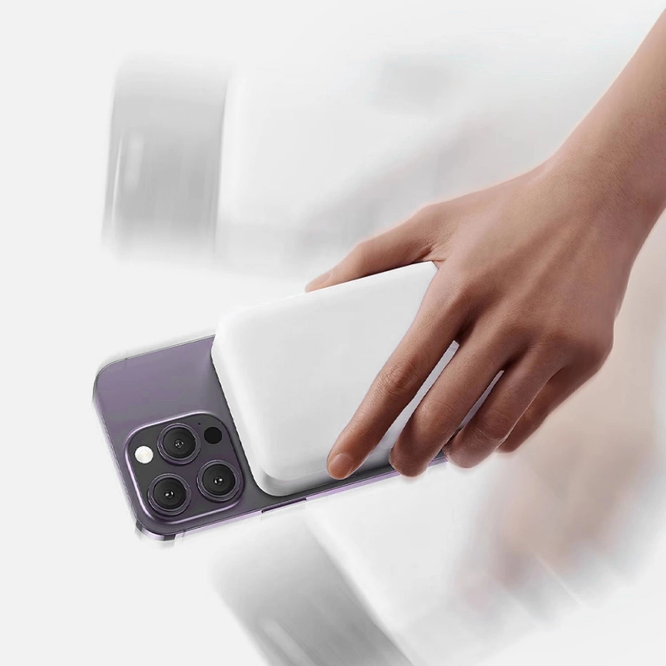 Externer Wireless-Akku Dudao K26s, 5000mAh, 20W, PD + FQI, 1 x QI - 1 x USB-C, Weiß