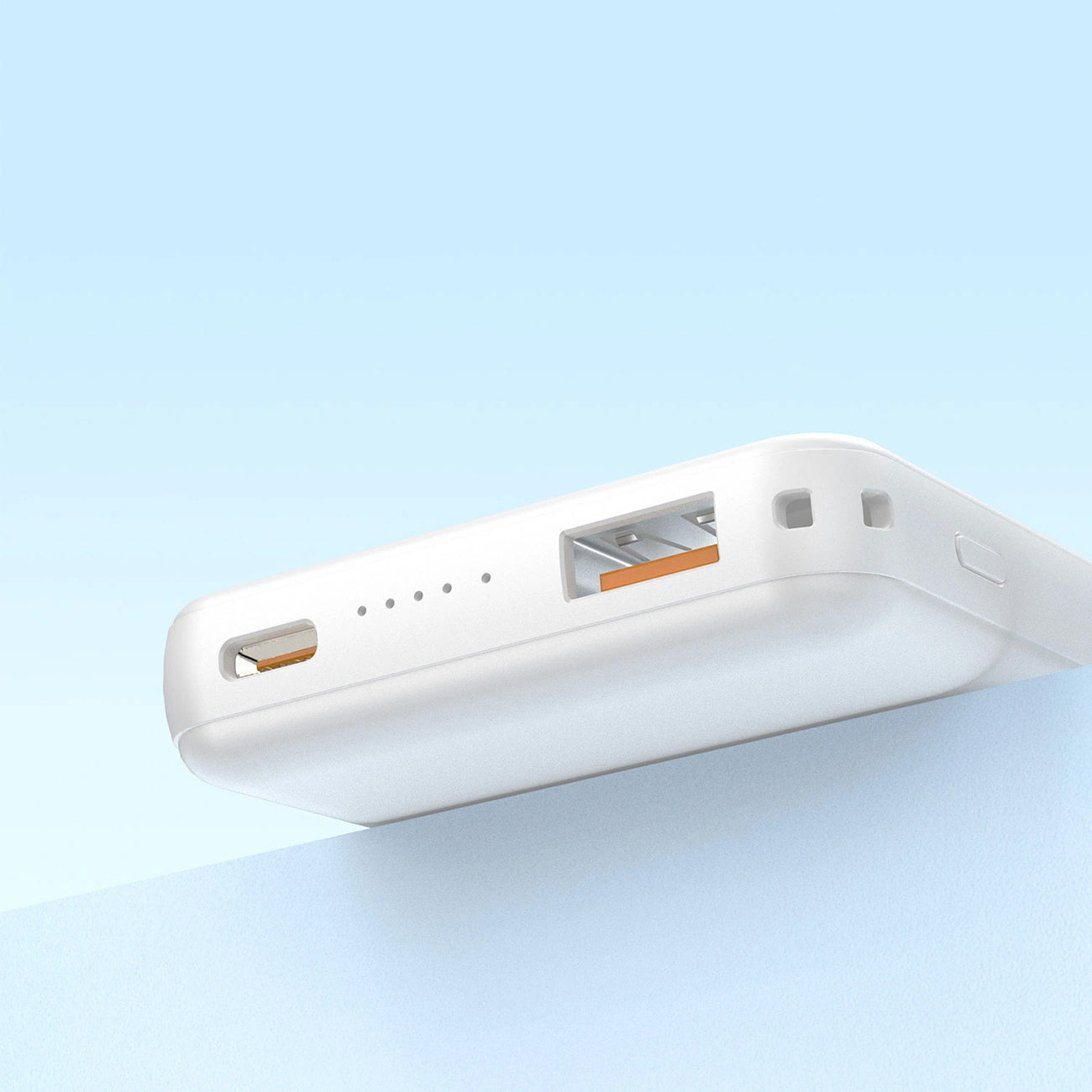 Wireless Externe Batterie Dudao K14S, 5000mAh, 20W, QC + PD + FQI, 1 x QI - 1 x USB-A - 1 x USB-C, Weiß