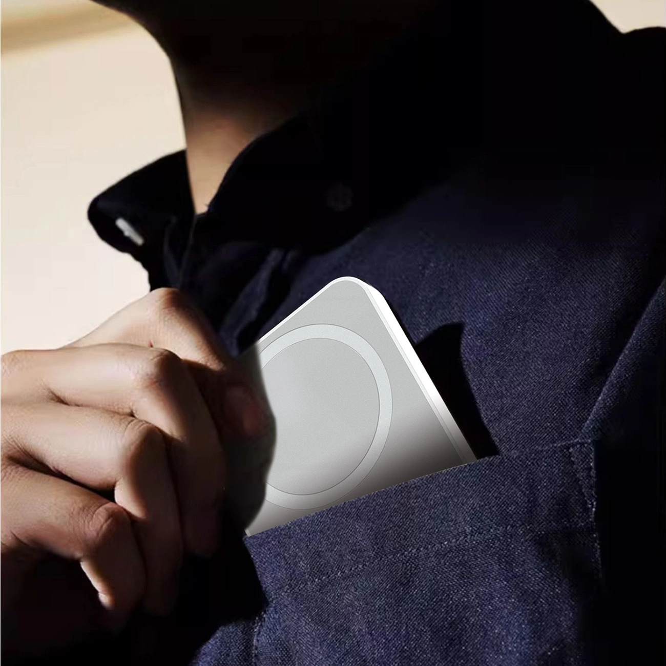 Externer Wireless-Akku Dudao K26s, 5000mAh, 20W, PD + FQI, 1 x QI - 1 x USB-C, Weiß