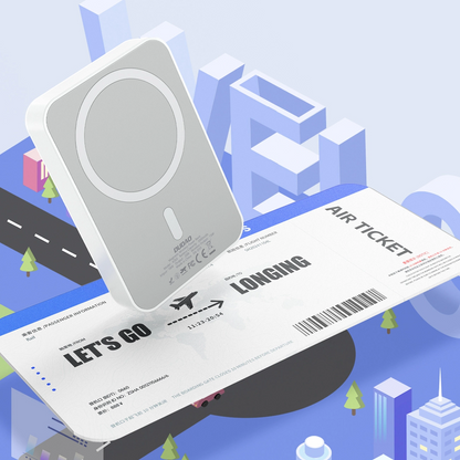 Externer Wireless-Akku Dudao K26s, 5000mAh, 20W, PD + FQI, 1 x QI - 1 x USB-C, Weiß