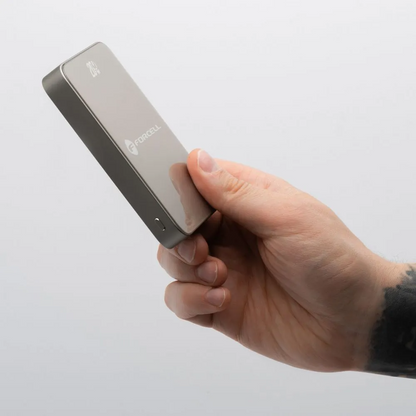 Batterie Externe Sans Fil Forcell F5K8, 5000mAh, 15W, PD + FQI, 1 x QI - 1 x USB-C, Dorée