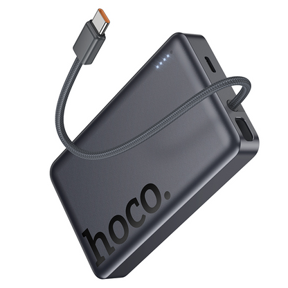 Wireless Externe Batterie HOCO Q44, 10000mAh, 20W, PD + FQI, 1 x QI - 2 x USB-C, Grau