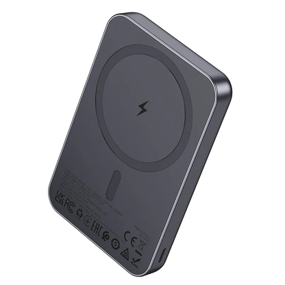 Batterie Externe Sans Fil HOCO J160, 5000mAh, 10W, 1 x QI - 1 x USB-C, Gris