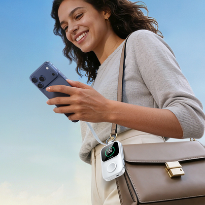 Batterie Externe Sans Fil Joyroom JR-W19, 5000mAh, 20W, QC + PD, 1 x Lightning - 1 x QI - 2 x USB-C, Blanche