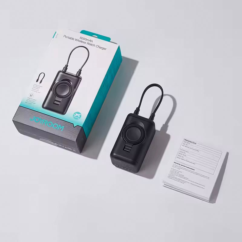 Batterie Externe Sans Fil Joyroom JR-W13, 5000mAh, 18W, PD + QI, 1 x Lightning - 1 x QI - 1 x USB-C, Noire