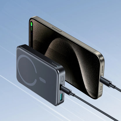 Batterie Externe Sans Fil Joyroom JR-W020, 10000mAh, 20W, QC + PD + FQI, 1 x QI - 1 x USB-A - 1 x USB-C, Noire