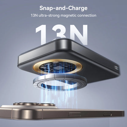 Batterie Externe Sans Fil Joyroom JR-PBM12, 10000mAh, 22.5W, QC + PD + FQI, 1 x QI - 1 x USB-A - 1 x USB-C, Noire