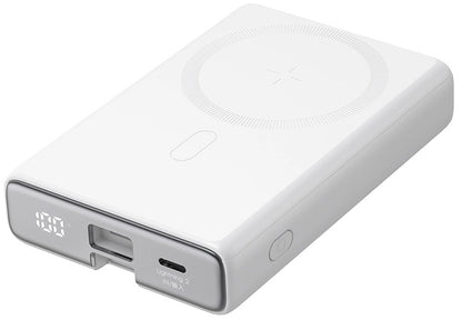 Batterie Externe Sans Fil Joyroom JR-PBM01, 10000mAh, 20W, QC + PD + FQI, 1 x Lightning - 1 x QI - 1 x USB-C, Blanche