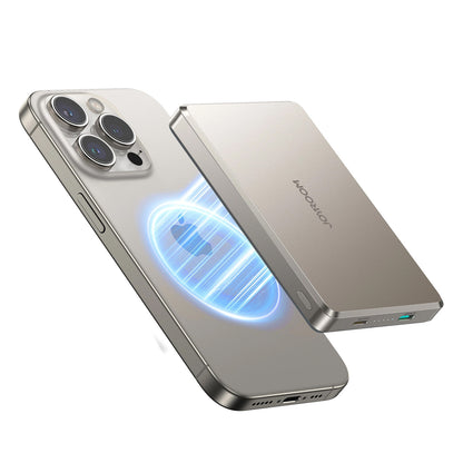 Batterie Externe Sans Fil Joyroom JR-PBM08 Pro, 10000mAh, 20W, PD + FQI, 1 x QI - 1 x USB-C, Beige
