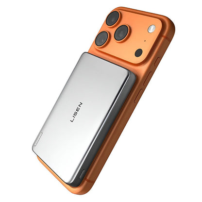 Wireless Externe Batterie Lisen L601 Pro, 10000mAh, 27W, PD + FQI, 1 x QI - 1 x USB-C, Grau YL0325100009