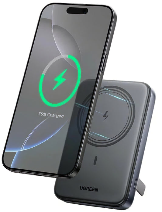 Batterie Externe Sans Fil UGREEN PB562, 10000mAh, 20W, PD + FQI, 1 x QI - 1 x USB-C, Noire