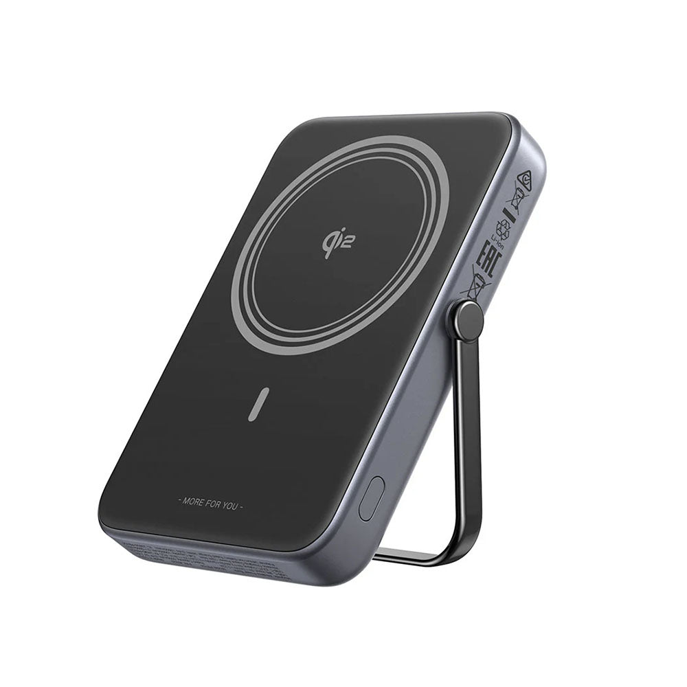 Externer Wireless-Akku UGREEN PB764 Uno, 10000mAh, 20W, PD + FQI, 1 x QI - 1 x USB-C, Grau