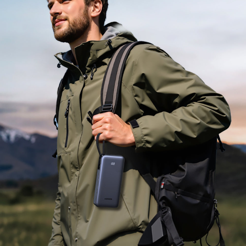 Batterie Externe UGREEN PB536 (55988B), 20000mAh, 45W, QC + PD, 1 x USB-A - 2 x USB-C, Gris