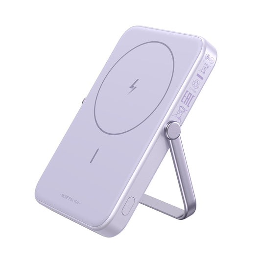 Externer Wireless-Akku UGREEN PB571 Uno, 5000mAh, 20W, PD + FQI, 1 x QI - 1 x USB-C, Lila