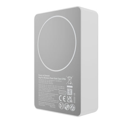 Batterie Externe Sans Fil Varta Mag Pro, 10000mAh, 20W, 1 x QI - 2 x USB-C, Blanche