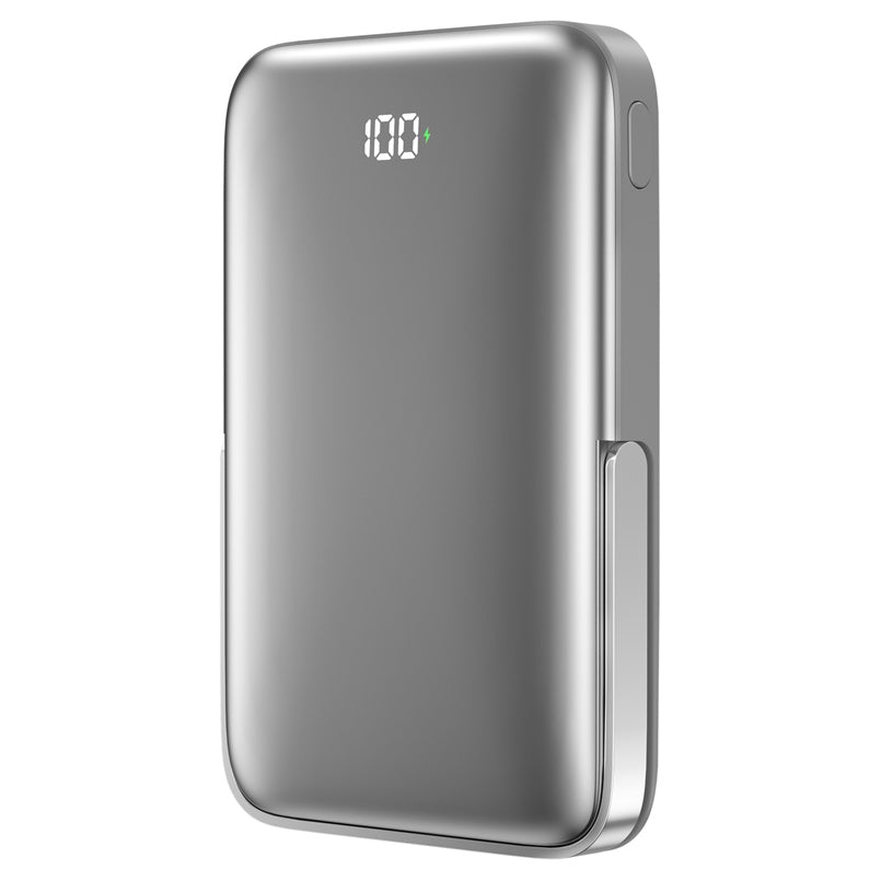 Batterie Externe Sans Fil WiWu Wi-P018, 10000mAh, 20W, PD + FQI, 1 x QI - 1 x USB-C, Gris