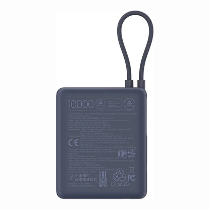 Batterie Externe Xiaomi PB1033MI, 10000mAh, 33W, QC + PD, 1 x USB-A - 2 x USB-C, Bleu Marine BHR9341GL
