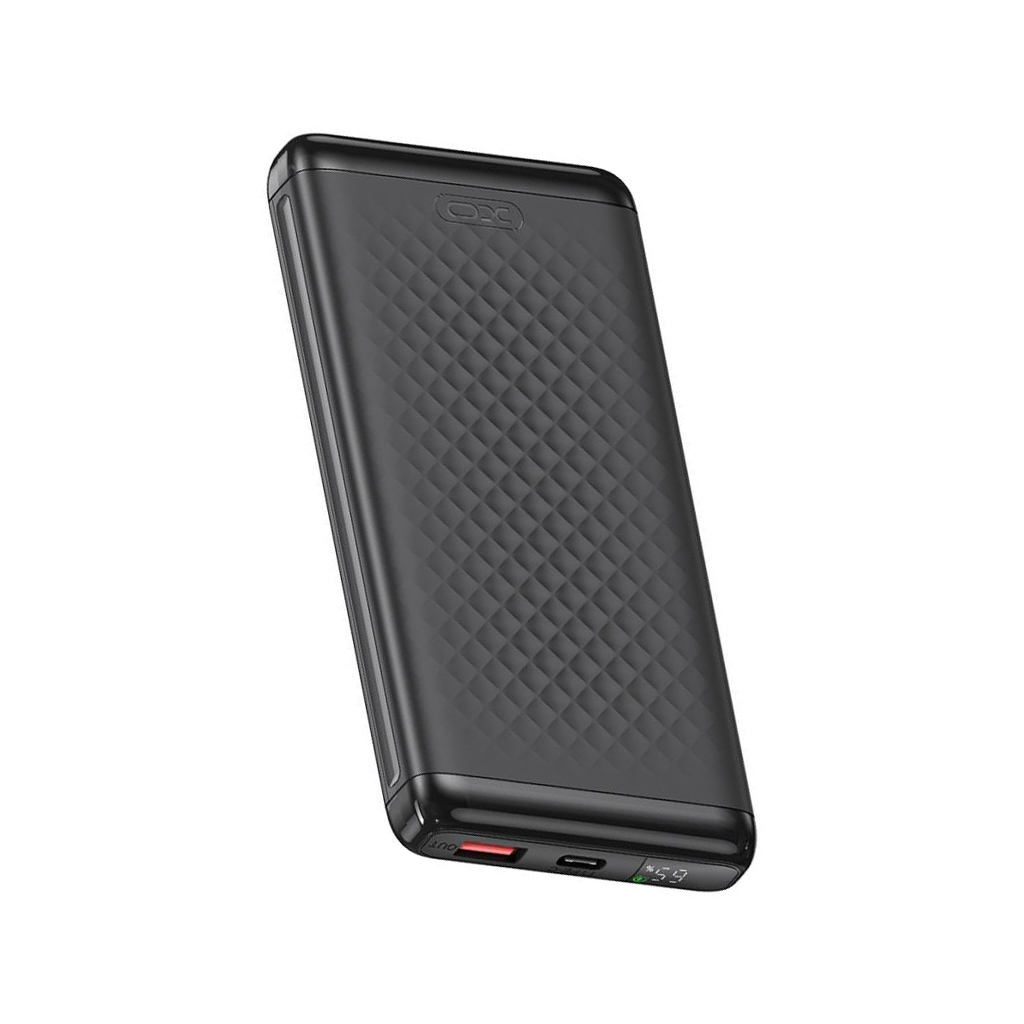 Batterie Externe XO Design PB308, 10000mAh, 22,5W, QC + PD, 1 x USB-A - 1 x USB-C, Noire