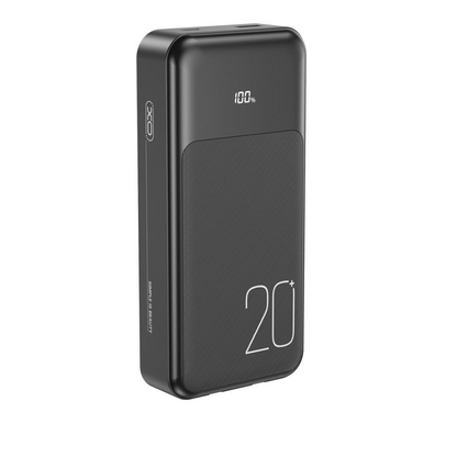 Batterie Externe XO Design PR249, 20000mAh, 22.5W, QC + PD, 1 x Lightning - 1 x USB-A - 2 x USB-C, Noire