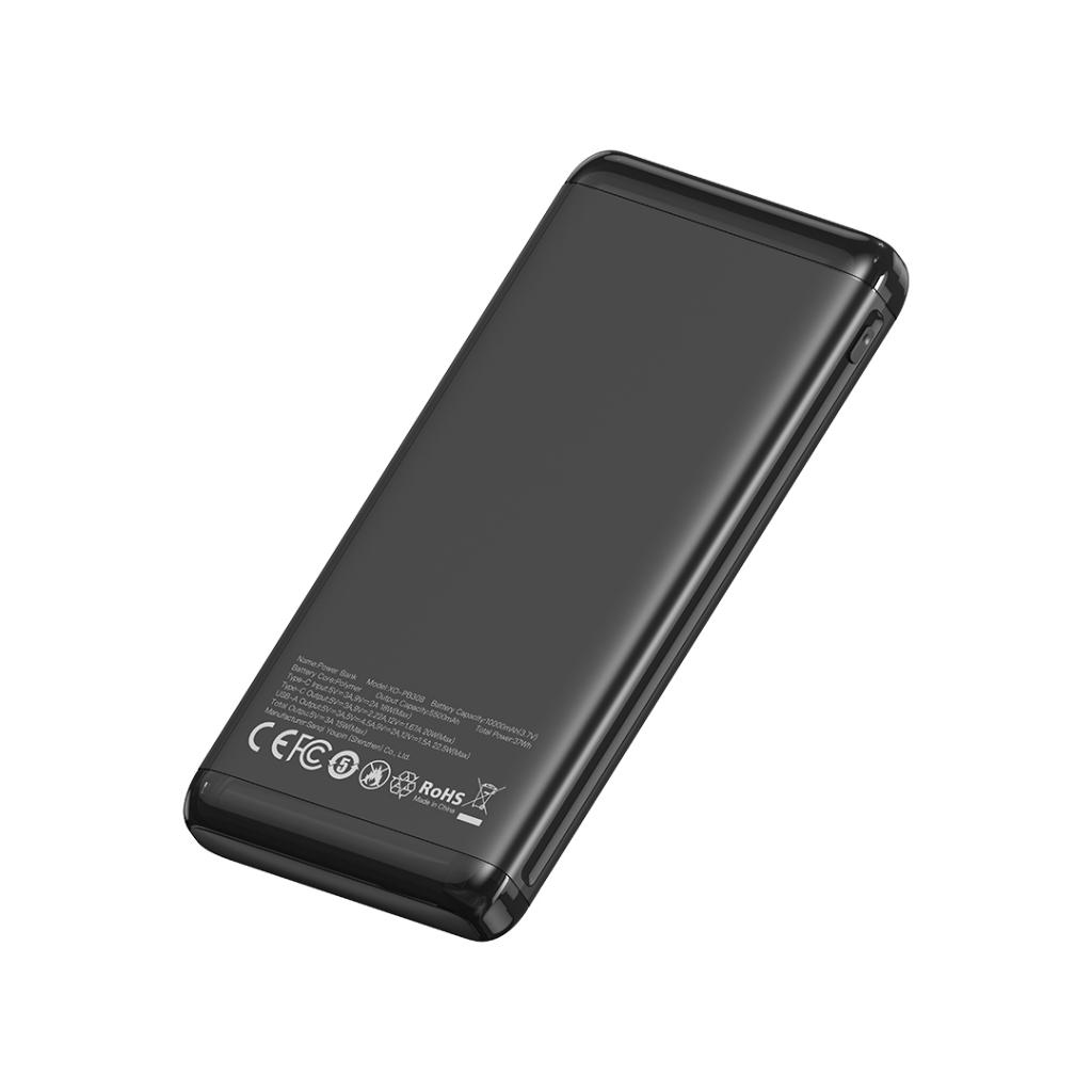 Batterie Externe XO Design PB308, 10000mAh, 22,5W, QC + PD, 1 x USB-A - 1 x USB-C, Noire