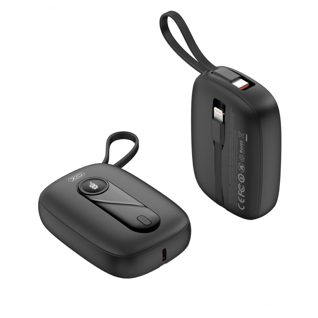 Batterie Externe XO Design PR246, 10000mAh, 22.5W, PD, 1 x Lightning - 2 x USB-C, Noire