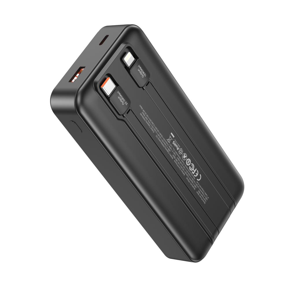 Batterie Externe XO Design PR249, 20000mAh, 22.5W, QC + PD, 1 x Lightning - 1 x USB-A - 2 x USB-C, Noire