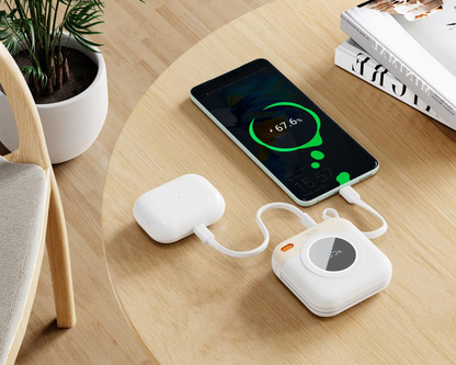 Batterie Externe XO Design PR258, 10000mAh, 20W, QC + PD, 1 x Lightning - 1 x USB-C, Beige