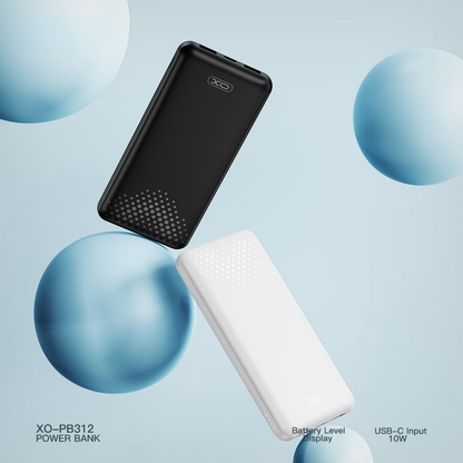 Batterie Externe XO Design PB312, 10000mAh, 10W, 2 x USB-A, Noire