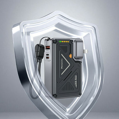 Batterie Externe Yesido YP89, 10000mAh, 22.5W, QC + PD + FQI, 1 x Lightning - 1 x QI - 1 x USB-A - 1 x USB-C, Gris