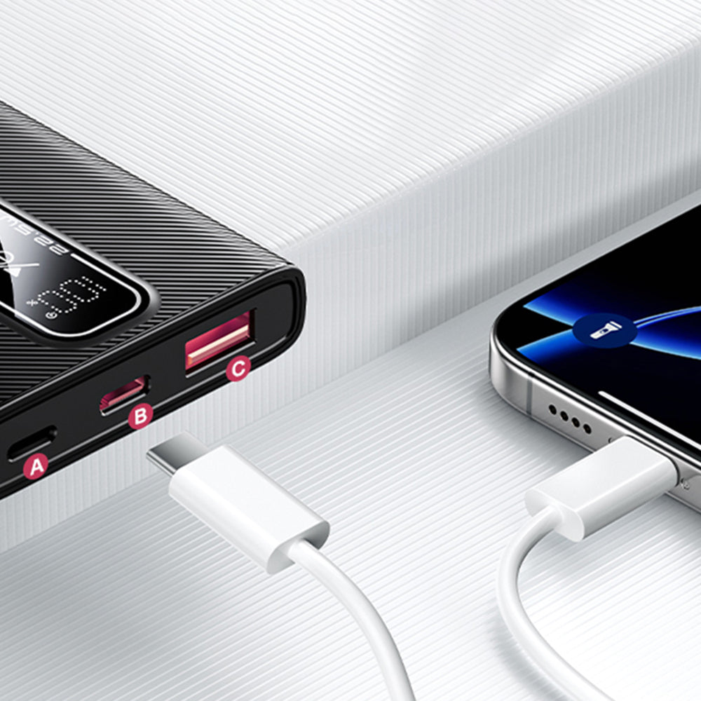 Batterie Externe Yesido YP92, 5000mAh, 22.5W, QC + PD, 1 x USB-A - 1 x USB-C, Noire