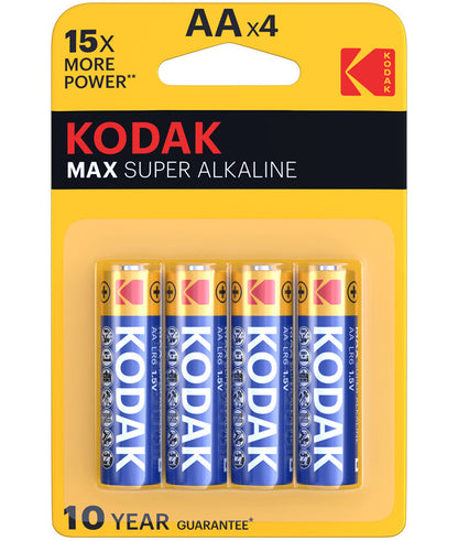 Kodak Max Alkaline Batterie, AA / LR6, 4er Set EKSTD30952867P4