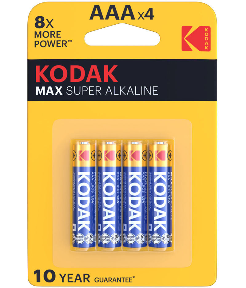 Kodak Max Alkaline Batterie, AAA / LR3, 4er Set EKSTD30952812P4