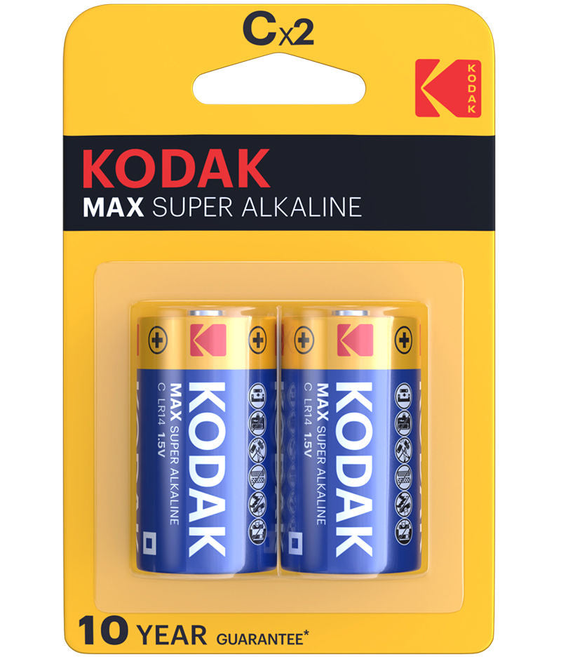 Kodak Max Alkaline Batterie, LR14 Set 2 Stück
