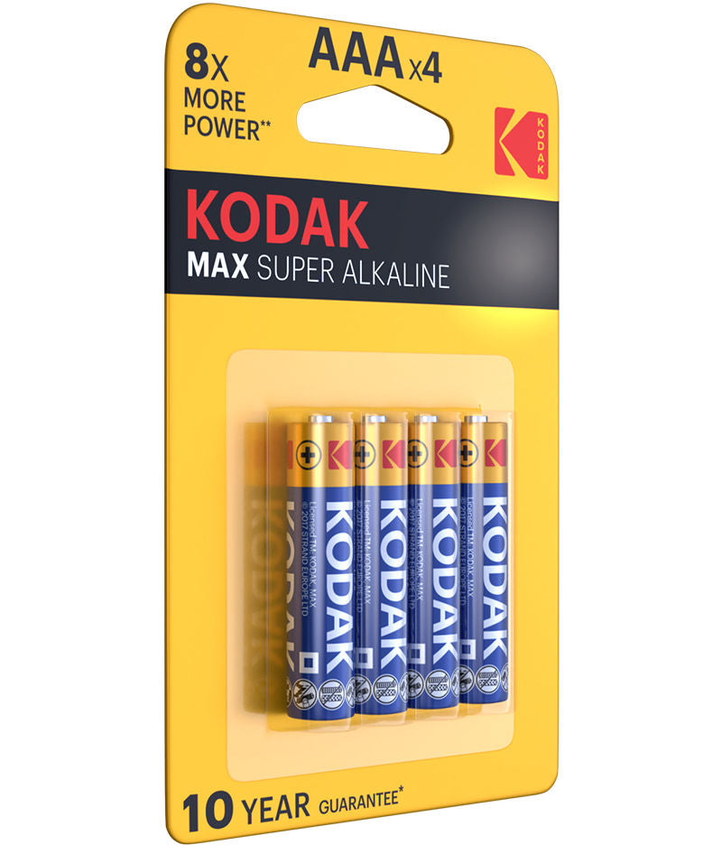 Kodak Max Alkaline Batterie, AAA / LR3, 4er Set EKSTD30952812P4
