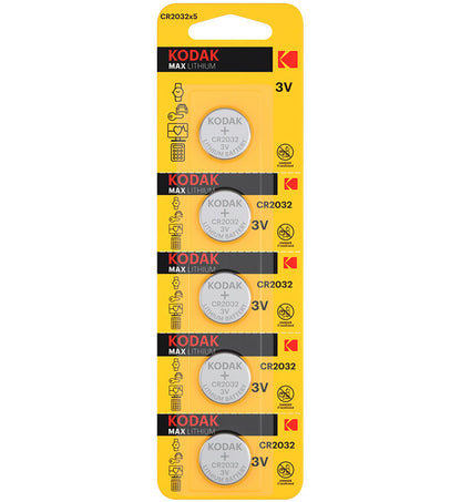 Kodak Max Lithium Batterie, CR2032, 5 Stück Set