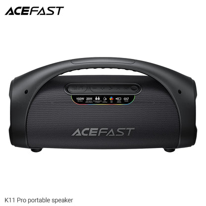 Enceinte Bluetooth Portable Acefast K11 Pro, 102W, RGB, TWS, Étanche, Noire