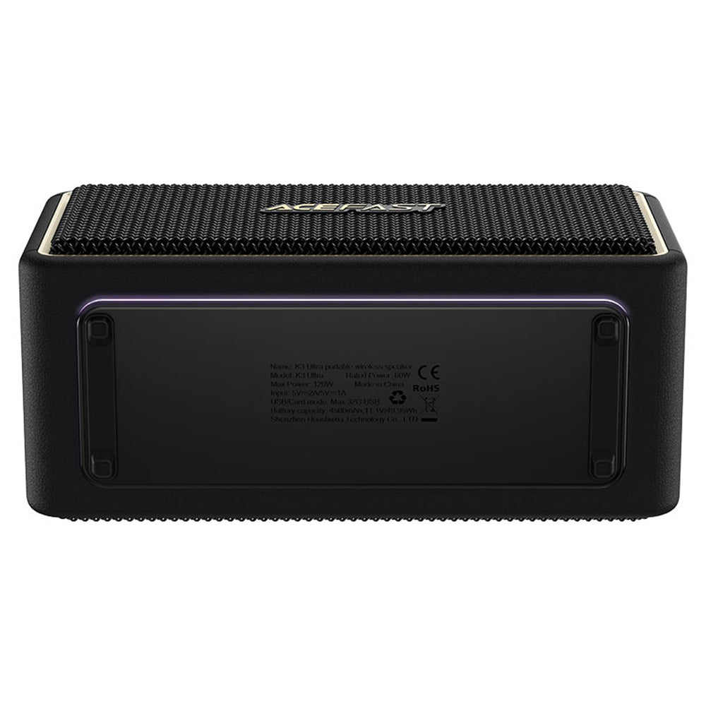 Bluetooth-Lautsprecher Acefast K3 Ultra, 120W, RGB, wasserdicht, Schwarz