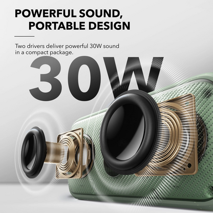 Enceinte Portable Bluetooth Anker SoundCore Motion 300, 30W, TWS, Étanche, Vert A3135061