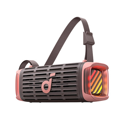 Tragbarer Bluetooth-Lautsprecher Anker SoundCore Boom 3i, 50W, RGB, wasserdicht, Braun Rosa D5100080